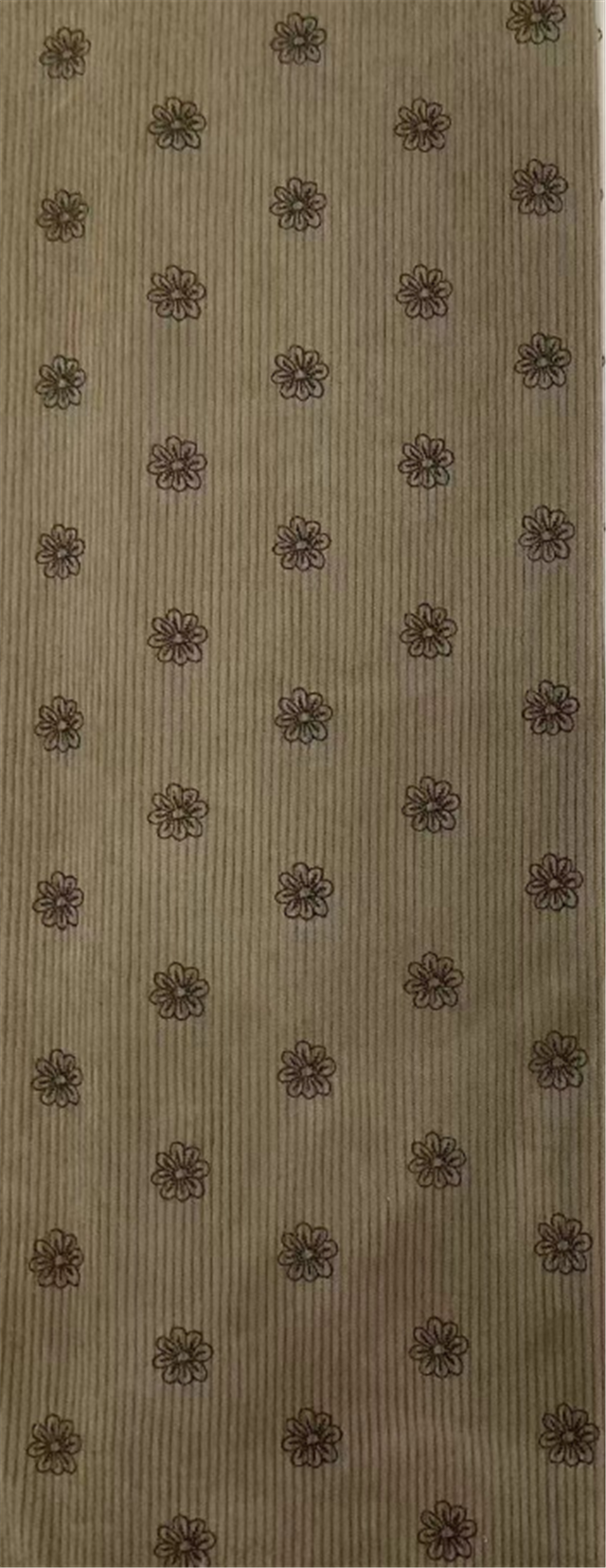 flower printed corduroy fabric