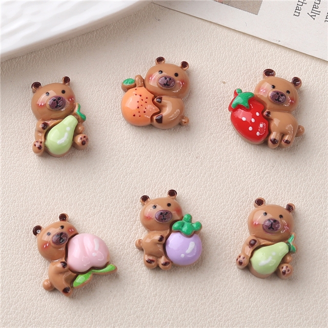 plastic/resin fruit capybara 3d resin accessories