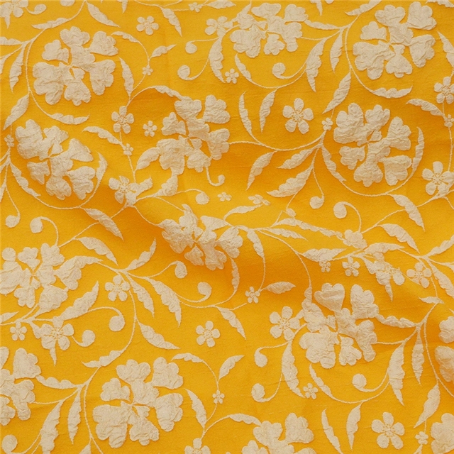 3d leaf flower relief bubble jacquard fabric