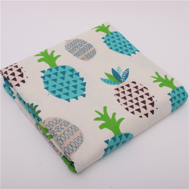 pineapple cactus printed cotton linen