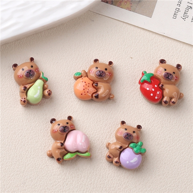 plastic/resin fruit capybara 3d resin accessories