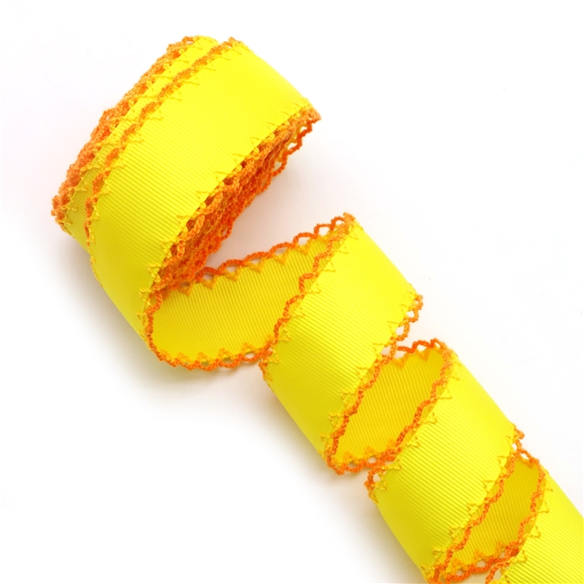 grosgrain yellow series grosgrain double layer two-color hook ribbon
