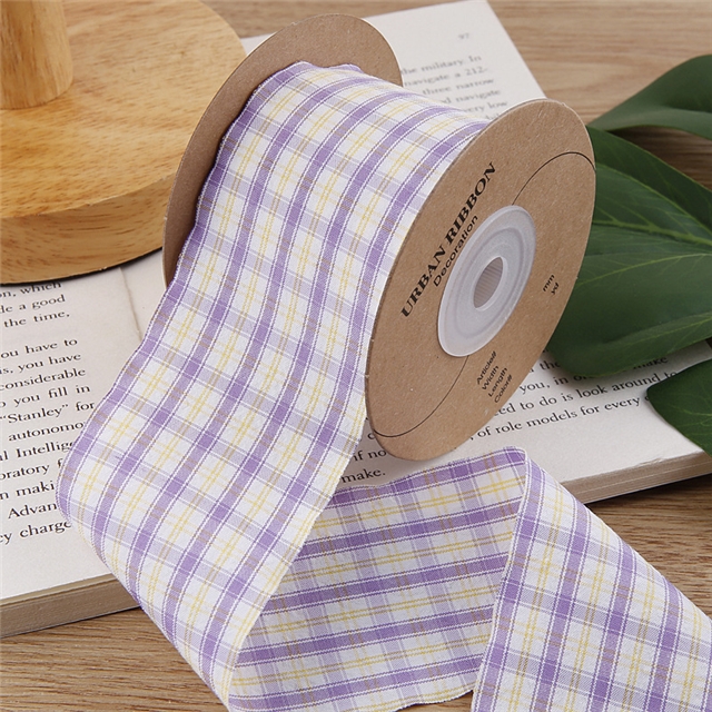 polyester cream two-color checkered woven tape