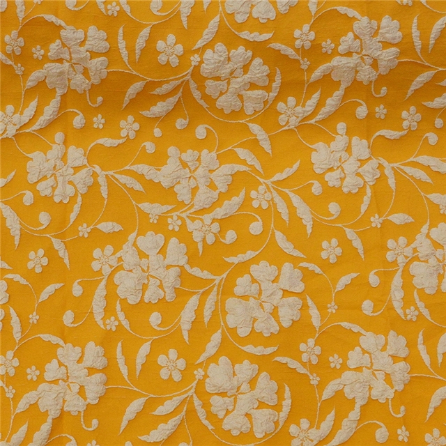 3d leaf flower relief bubble jacquard fabric