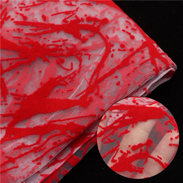 velvet blood mesh fabric