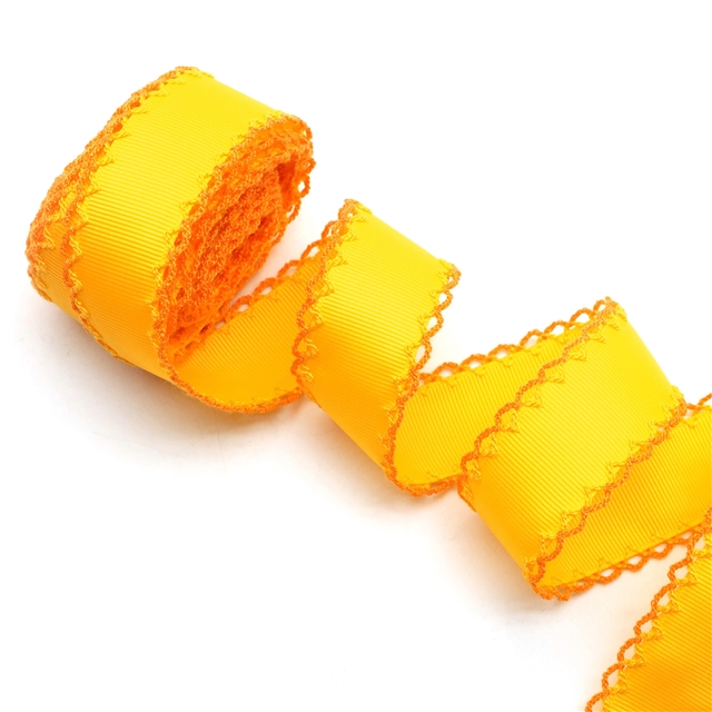 grosgrain yellow series grosgrain double layer two-color hook ribbon