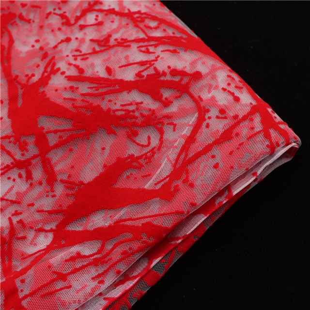 velvet blood mesh fabric