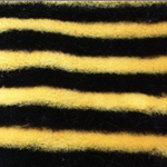 10mm printed yellow black striped velvet fabric