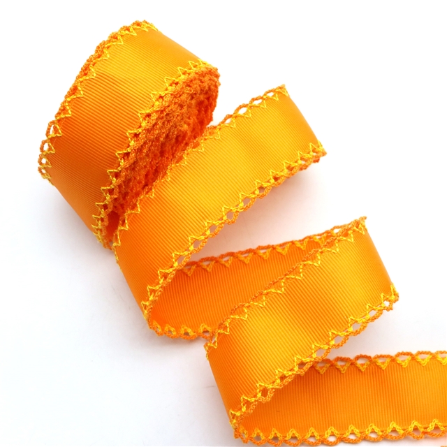 grosgrain yellow series grosgrain double layer two-color hook ribbon