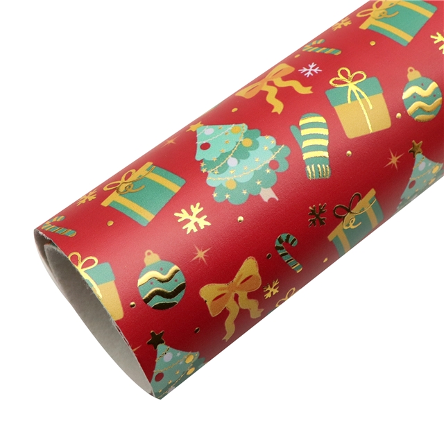 self printed gold foil faux leather fabric