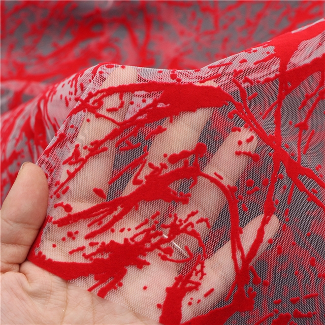 velvet blood mesh fabric