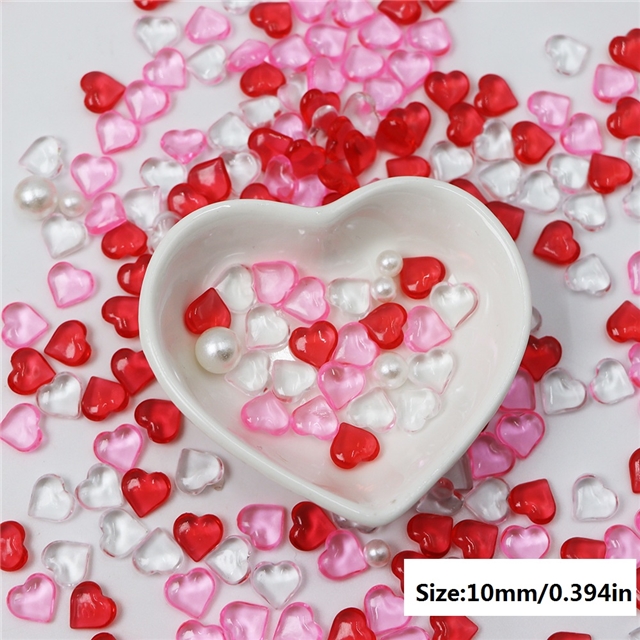 acrylic Smooth peach heart non porous beads acrylic plastic accessory