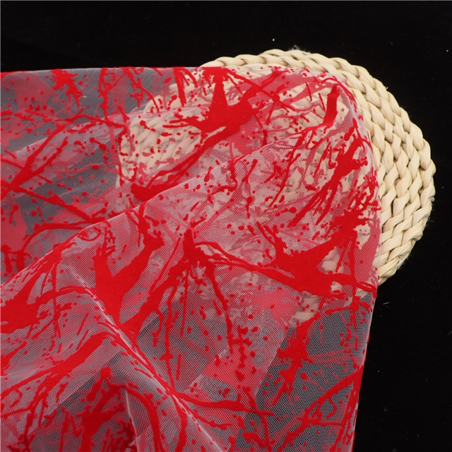 velvet blood mesh fabric