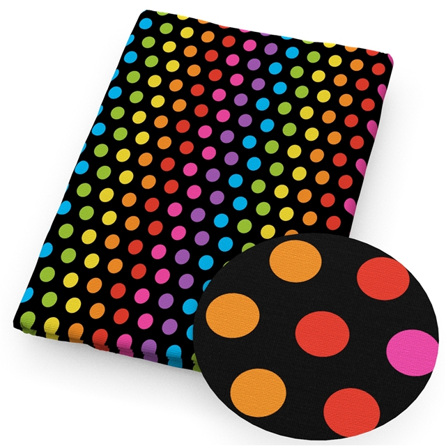 polyester cotton colorful dots stars series polyester cotton fabric set (4 pcs/set)