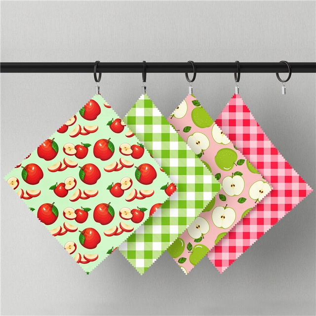 polyester cotton geometric apple series polyester cotton fabric set (8 pcs/set)