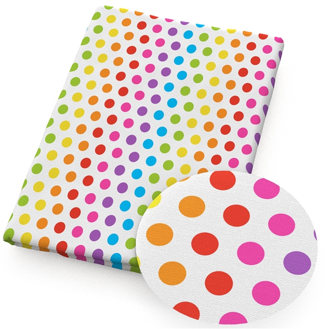 polyester cotton colorful dots stars series polyester cotton fabric set (4 pcs/set)
