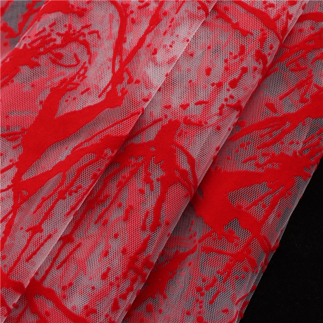 velvet blood mesh fabric