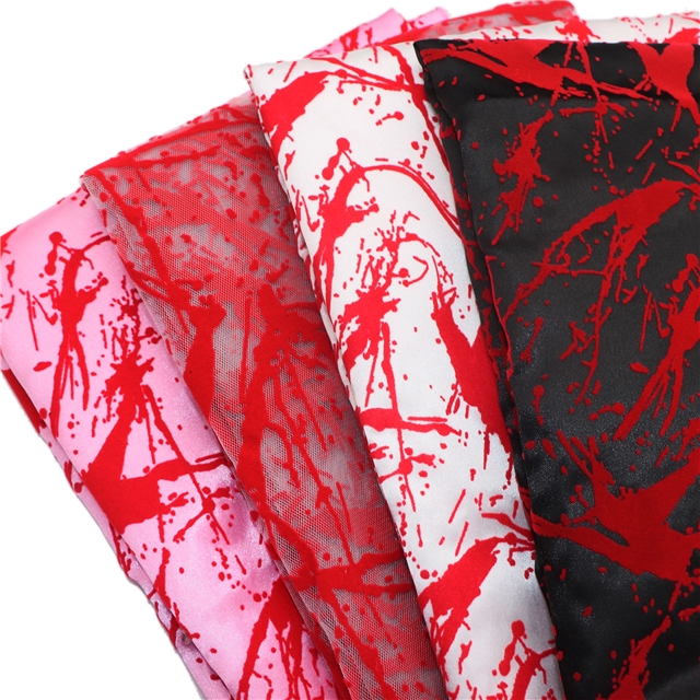 velvet blood mesh fabric