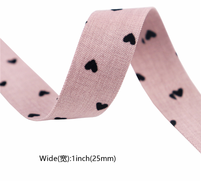 velvet dot heart fabric cut to stripe