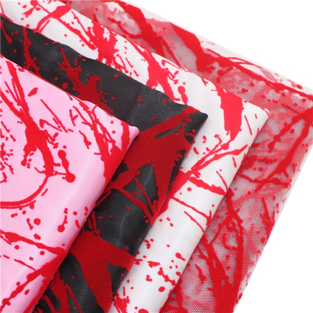 velvet blood mesh fabric