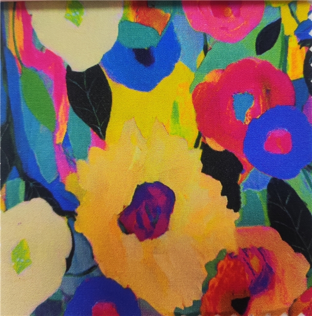 oil painting style cotton digital printed fabric