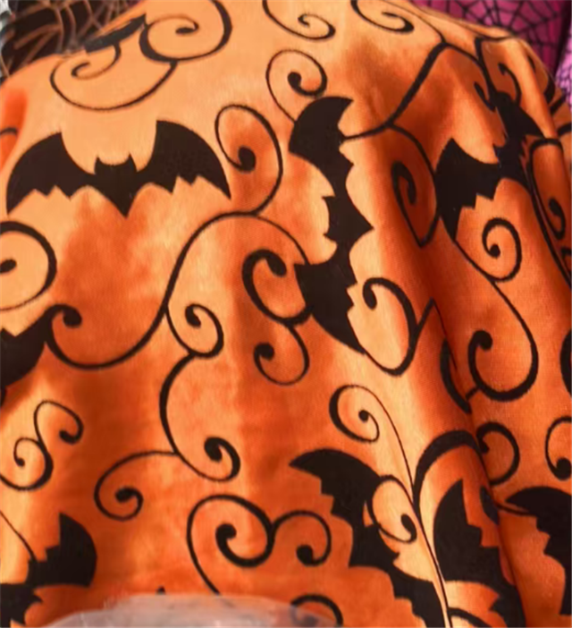 halloween plush bat colored polyester fabric