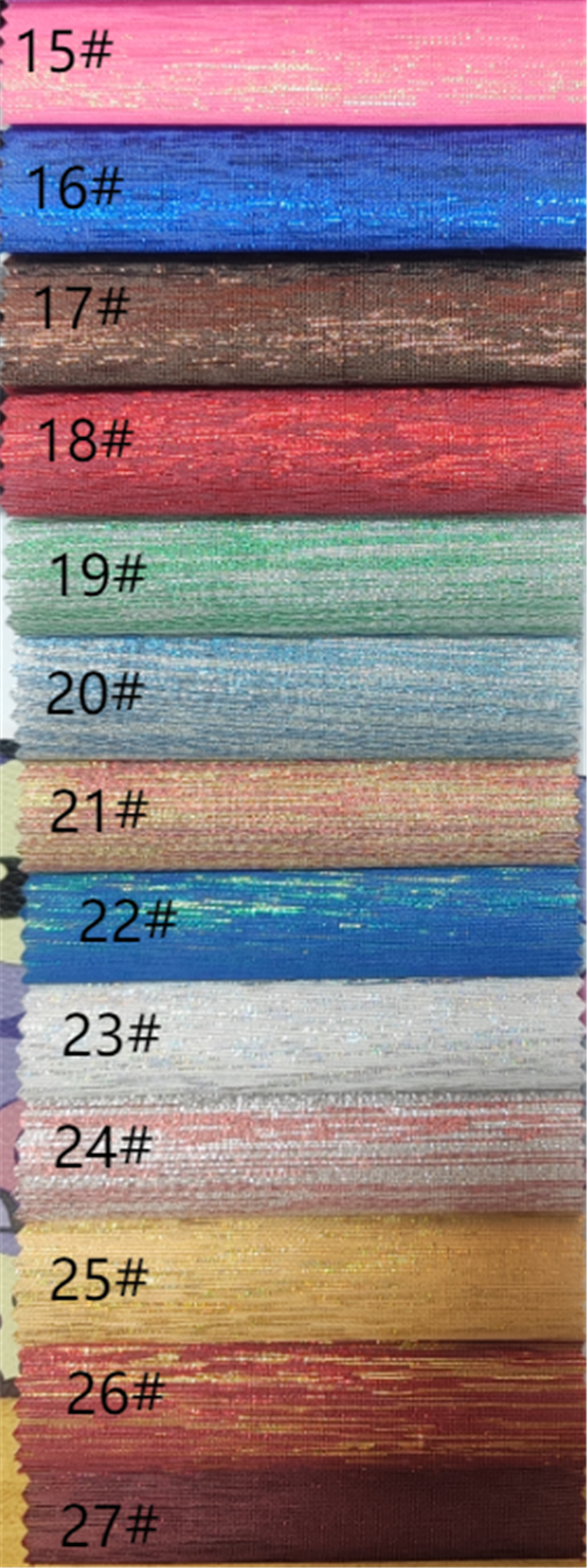 colored gold and silver silk imitation linen