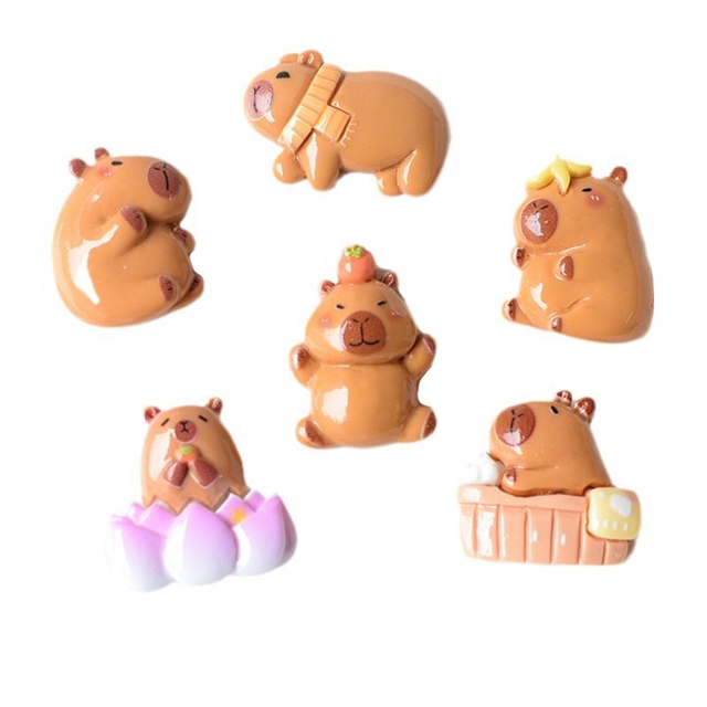 plastic/resin cute capybara 3d resin accessories