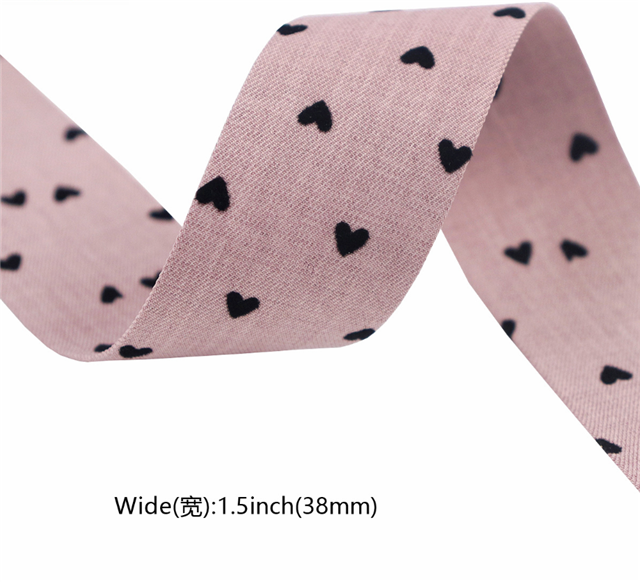 velvet dot heart fabric cut to stripe