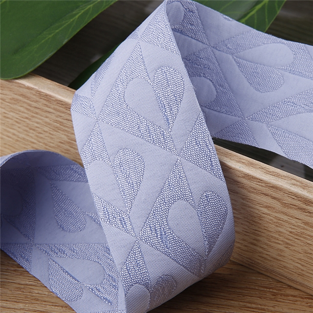 polyester pattern heart jacquard checkered woven tape
