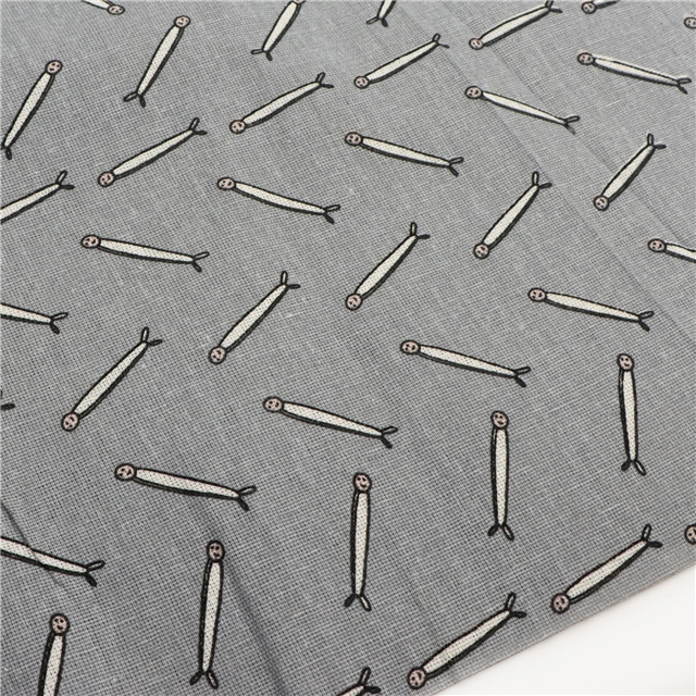 cartoon fruit leaves linen printed fabric 5#,50*150cm(19.7*59.1