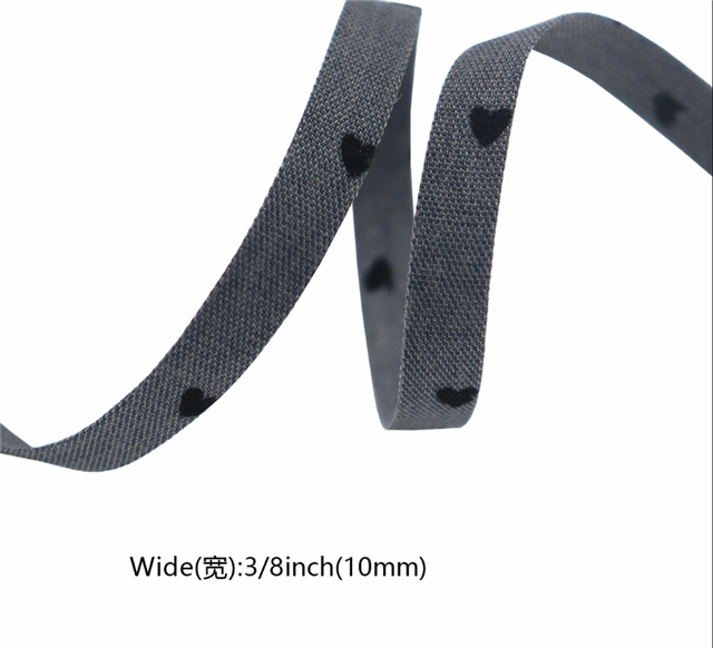 velvet dot heart fabric cut to stripe