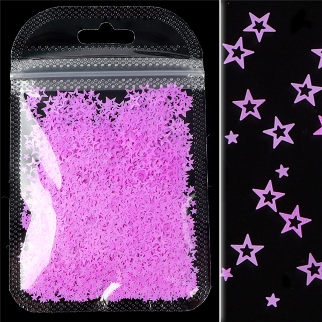 pet fluorescent hollow star sequin packaging filling material