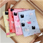 cute cartoon striped cat all cotton printed digital fabric
