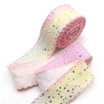 tie dye sequins powder coating perforated denim single layer monochrome hook ribbon