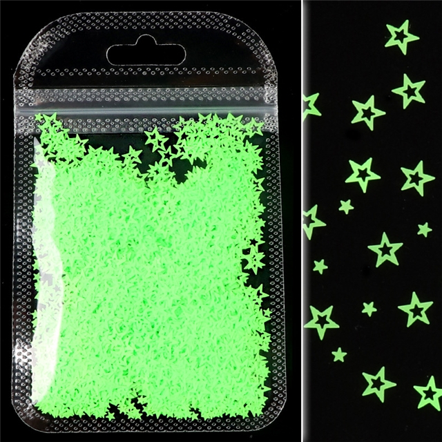 pet fluorescent hollow star sequin packaging filling material