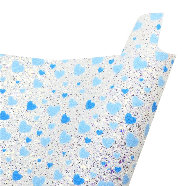 synthetic leather heart chunky glitter big small sequins mixed faux leather