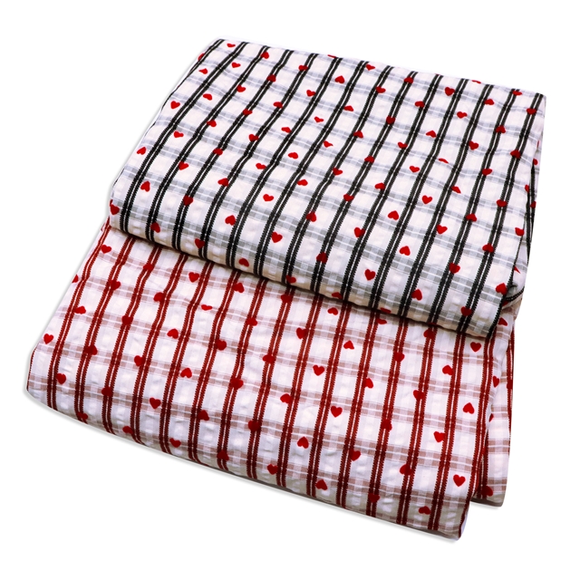 velvet heart striped plaid polyester fabric