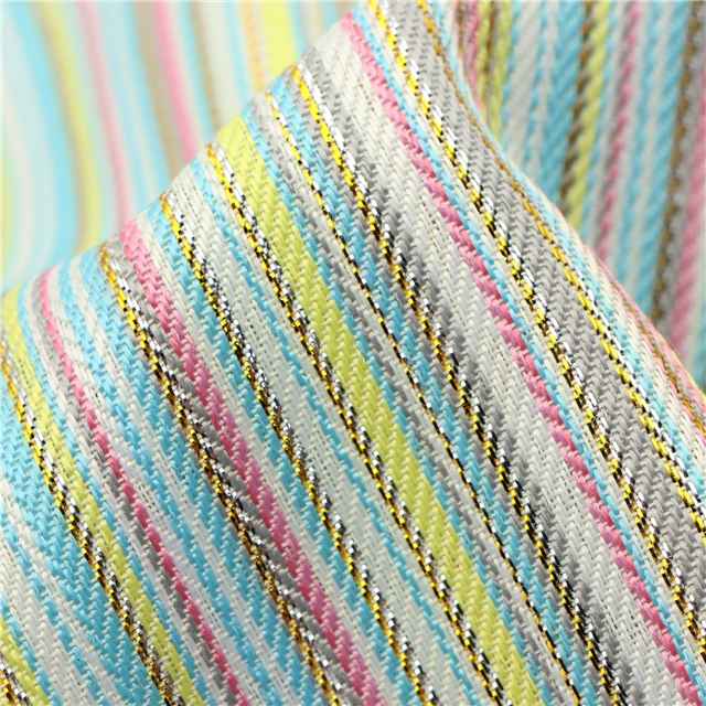 metallic embroidery threads rainbow color striped yarn dyed fabric  98-22-1#,50*145cm(19.7*57.1