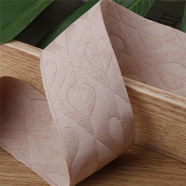 polyester pattern heart jacquard checkered woven tape