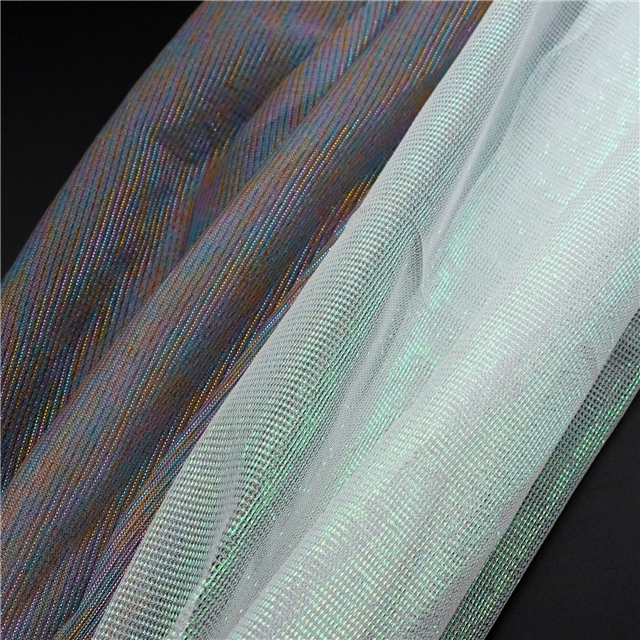 2 ways slide silk Illusion color bright mesh cloth