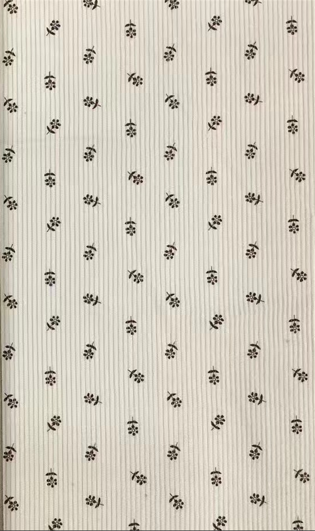 floral printed corduroy fabric