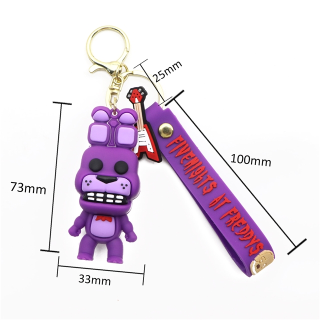 pvc+alloy halloween funny horror animals series 3d silica keychain