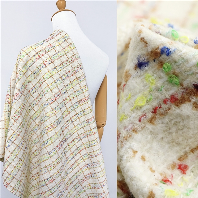 woolen woolen plaid small fragrance fabric