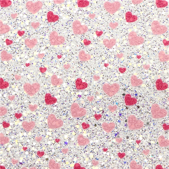 synthetic leather heart chunky glitter big small sequins mixed faux leather