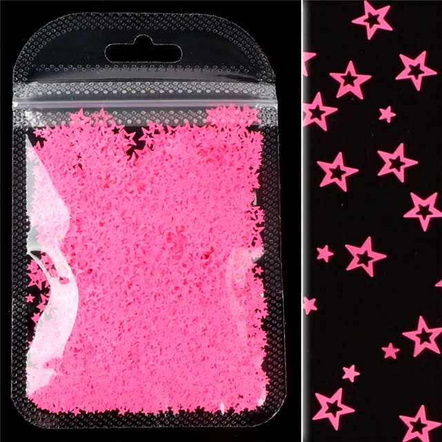 pet fluorescent hollow star sequin packaging filling material