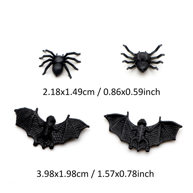 plastic mixed halloween mini plastic bat spider decoration prank insect toy mixed halloween mini plastic bat spider decoration prank insect toy