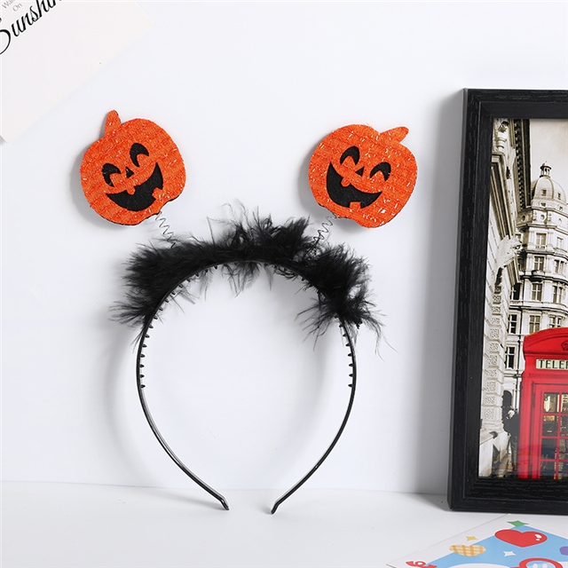 fabric halloween pumpkin spider bat funny headband