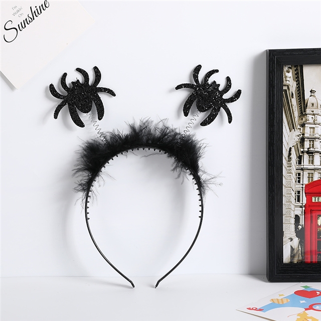 fabric halloween pumpkin spider bat funny headband