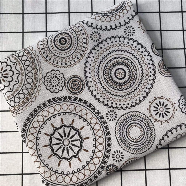 fresh printed polyester cotton spun linen fabric